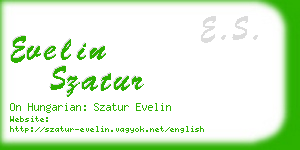evelin szatur business card